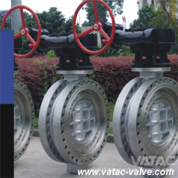 High Performance Cast Ironxcast Steel Double Flanged Butterfly Valve Gear